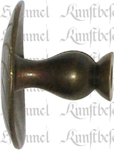 Knopf, Möbelknopf aus Messing patiniert, Ø 30mm, antike alte Möbelknöpfe Bild 2